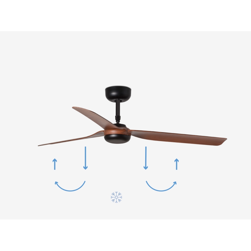 FARO 33817 - Ventilatore da soffitto PUNT marrone/nero + telecomando