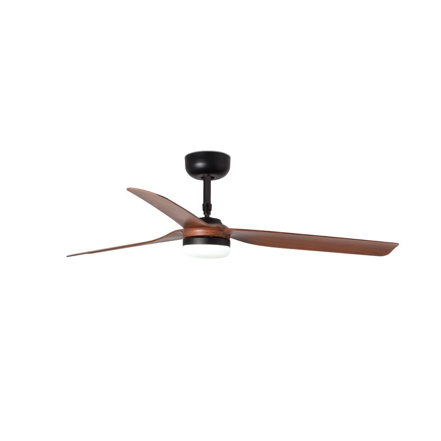 FARO 33817WT-21 - Ventilatore da soffitto dimmerabile a LED PUNT M LED/18W/230V marrone/nero diametro 132 cm Wi-Fi Tuya + telecomando