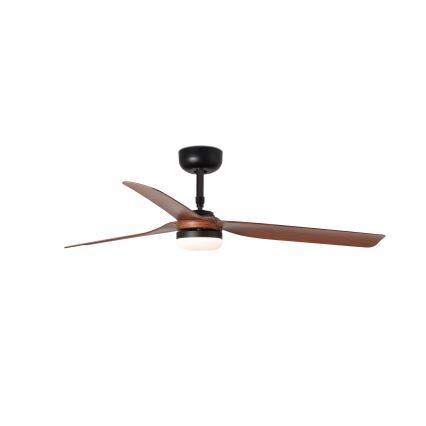 FARO 33817WT-21 - Ventilatore da soffitto LED dimmerabile PUNT M LED/18W/230V marrone/nero Ø 132 cm Wi-Fi Tuya + telecomando