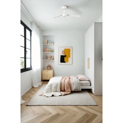 FARO 33820 - Ventilatore da soffitto MINI PUNT S bianco diametro 90 cm + telecomando