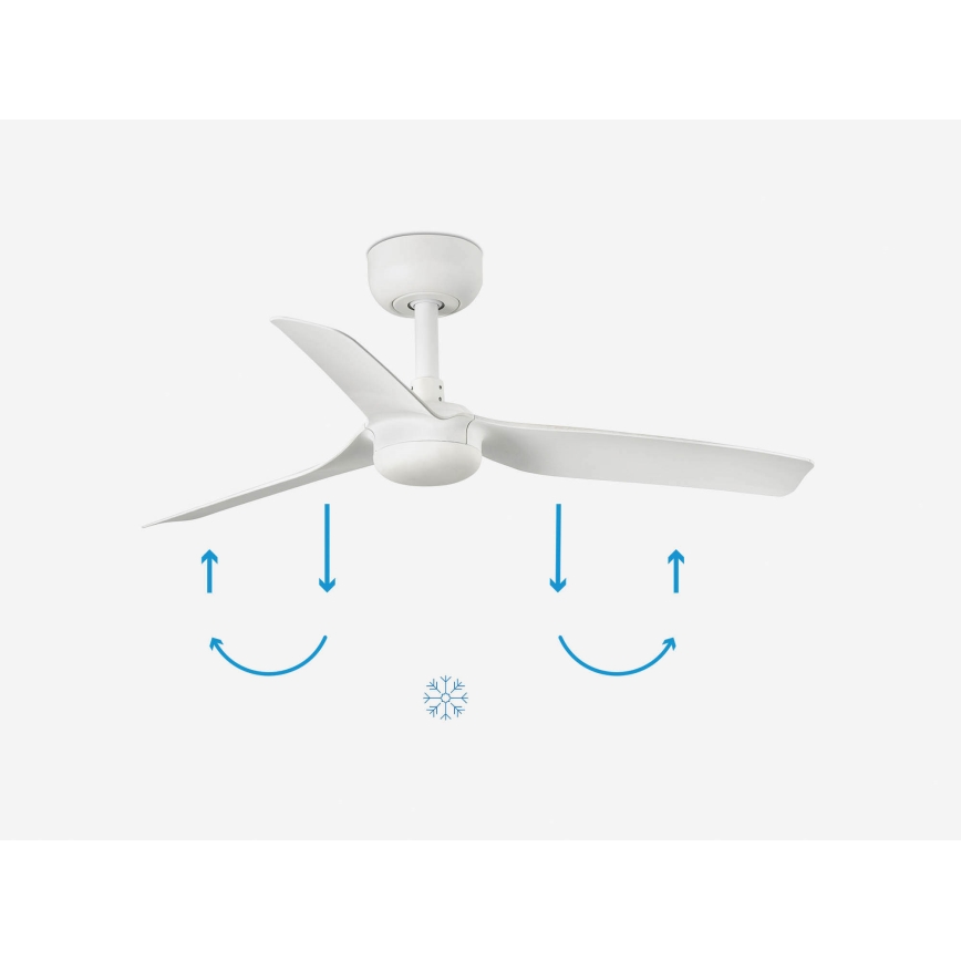 FARO 33820 - Ventilatore da soffitto MINI PUNT S bianco diametro 90 cm + telecomando