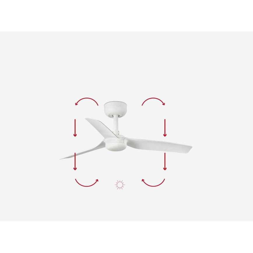 FARO 33820WP - Deckenventilator MINI PUNT S weiß d 90 cm SMART + Fernbedienung