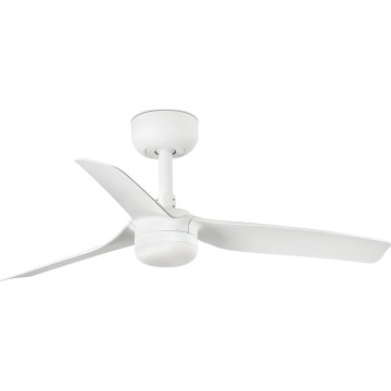 FARO 33820WT-1TW - Ventilatore da soffitto dimmerabile a LED MINI PUNT S LED/10W/230V 2700/4000/6000K bianco diametro 90 cm Wi-Fi Tuya + telecomando