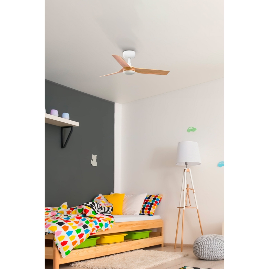 FARO 33821 - Deckenventilator MINI PUNT S braun/weiß d 90 cm + Fernbedienung