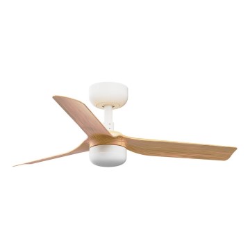 FARO 33821WT-1TW - Dimmbarer LED-Deckenventilator MINI PUNT S LED/10W/230V 2700/4000/6000K braun/weiß d 90 cm Wi-Fi Tuya + Fernbedienung