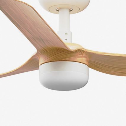 FARO 33821WT-1TW - Ventilatore da soffitto dimmerabile a LED MINI PUNT S LED/10W/230V 2700/4000/6000K marrone/bianco d 90 cm Wi-Fi Tuya + telecomando