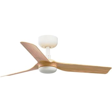 FARO 33821WT - Ventilatore da soffitto MINI PUNT S marrone/bianco diametro 90 cm Wi-Fi Tuya + telecomando