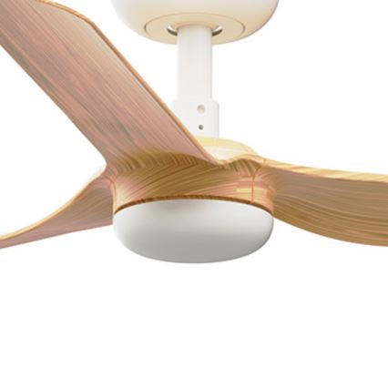 FARO 33821WT - Ventilatore da soffitto MINI PUNT S marrone/bianco diametro 90 cm Wi-Fi Tuya + telecomando