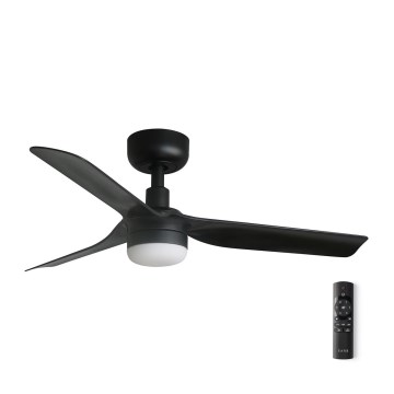 FARO 33822-1TW - Ventilateur de plafond à intensité variable MINI PUNT S LED/10W 2700/4000/6000K noir d. 90 cm + Télécommande