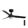 FARO 33822-1TW - Ventilatore da soffitto dimmerabile a LED MINI PUNT S LED/10W 2700/4000/6000K nero diametro 90 cm + telecomando