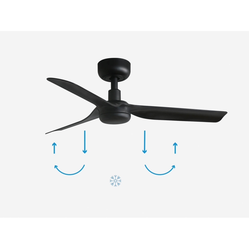 FARO 33822 - Ventilatore da soffitto MINI PUNT S nero diametro 90 cm + telecomando