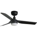 FARO 33822WT-1TW - Ventilateur de plafond à intensité variable MINI PUNT S LED/10W/230V 2700/4000/6000K noir d. 90 cm Wi-Fi Tuya + Télécommande