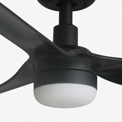 FARO 33822WT-1TW - Ventilatore da soffitto dimmerabile a LED MINI PUNT S LED/10W/230V 2700/4000/6000K nero diametro 90 cm Wi-Fi Tuya + telecomando