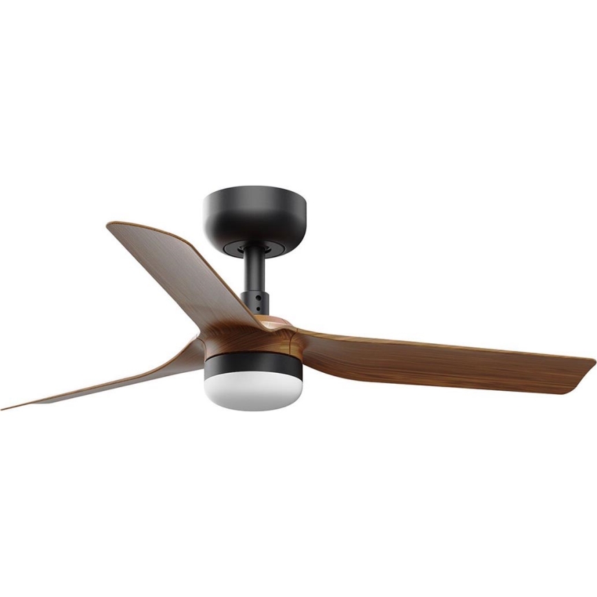 FARO 33823WT-1TW - Dimmbarer LED-Deckenventilator MINI PUNT S LED/10W/230V 2700/4000/6000K braun/schwarz d 90 cm Wi-Fi Tuya + Fernbedienung