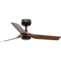 FARO 33823WT - Ventilatore da soffitto MINI PUNT S marrone/nero diametro 90 cm Wi-Fi Tuya + telecomando
