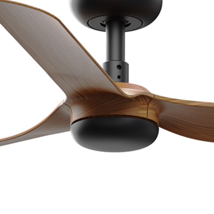 FARO 33823WT - Ventilatore da soffitto MINI PUNT S marrone/nero diametro 90 cm Wi-Fi Tuya + telecomando