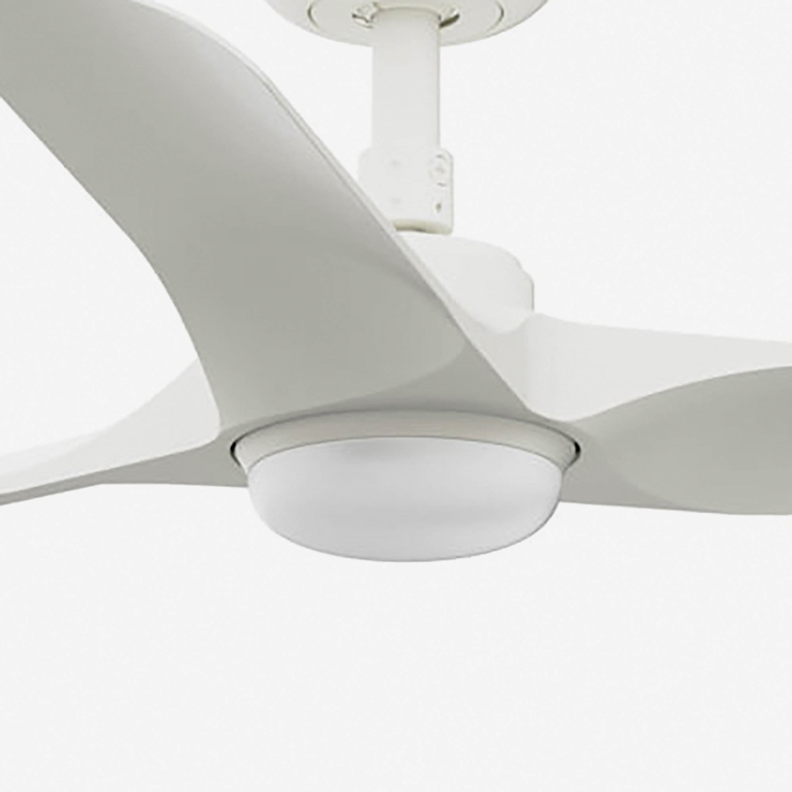 FARO 33824WT-1TW - Ventilatore da soffitto dimmerabile a LED HEY S LED/10W/230V 2700/4000/6000K bianco diametro 90 cm Wi-Fi Tuya + telecomando