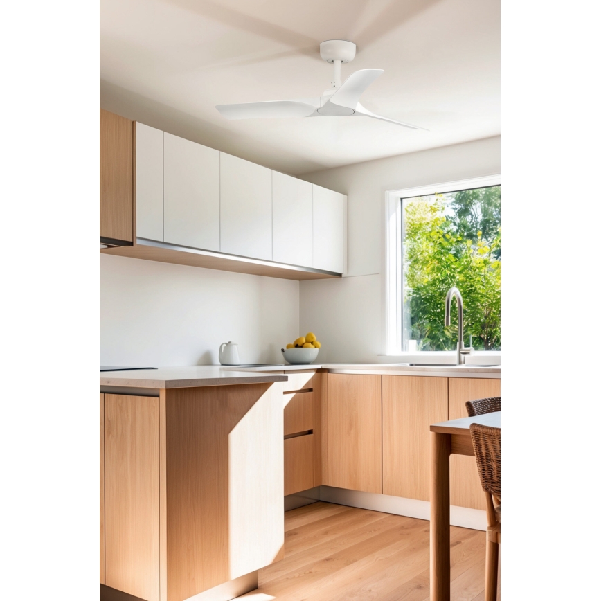 FARO 33824WT - Ventilatore da soffitto HEY S bianco diametro 90 cm Wi-Fi Tuya + telecomando