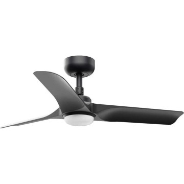 FARO 33825WT1S - Ventilateur de plafond LED dimmable HEY S LED/10W/230V 2700/3000/4000K Ø 90 cm noir Wi-Fi Tuya + télécommande