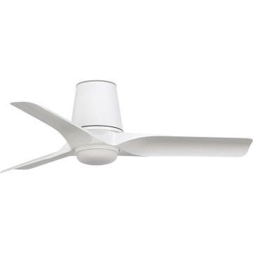 FARO 33826WT-1TW - Ventilatore da soffitto dimmerabile LED HEY TUB S LED/10W/230V 2700/3000/4000K bianco diam. 90 cm Wi-Fi Tuya + telecomando