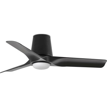 FARO 33827-1TW - Ventilatore da soffitto LED dimmerabile HEY TUB con LED/10W/230V 2700/3000/4000K nero Ø 90 cm + telecomando