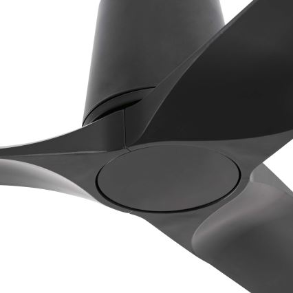 FARO 33827WT - Ventilatore da soffitto HEY TUB S nero diametro 90 cm Wi-Fi Tuya + telecomando