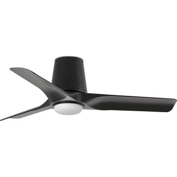 FARO 33827WT1S - LED-dimmbarer Deckenventilator HEY TUB S LED/10W/230V 2700/3000/4000K Ø 90 cm schwarz Wi-Fi Tuya + Fernbedienung