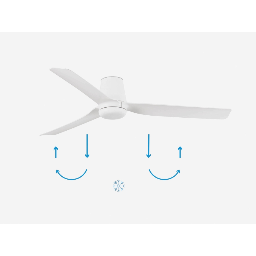 FARO 33828 - Ventilatore da soffitto PUNT TUB M bianco diametro 130 cm + telecomando