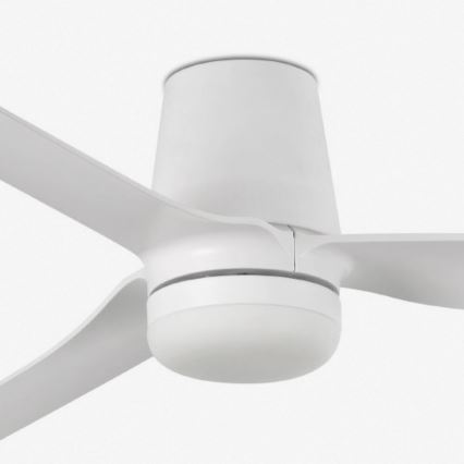 FARO 33828WT-1TW - Ventilatore da soffitto dimmerabile a LED PUNT TUB M LED/18W/230V 3000/4200/6500K bianco diametro 132 cm Wi-Fi Tuya + telecomando