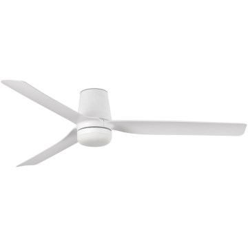 FARO 33828WT-1TW - Ventilatore da soffitto dimmerabile a LED PUNT TUB M LED/18W/230V 3000/4200/6500K bianco diametro 132 cm Wi-Fi Tuya + telecomando