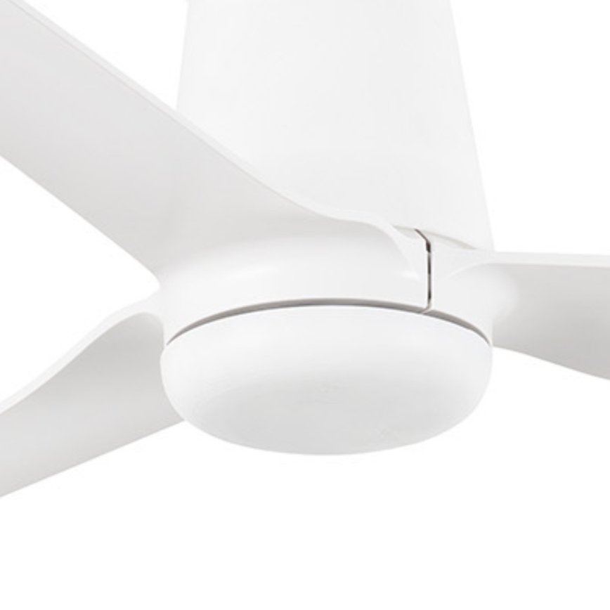 FARO 33828WT - Ventilateur de plafond PUNT TUB M blanc d. 132 cm Wi-Fi Tuya + Télécommande