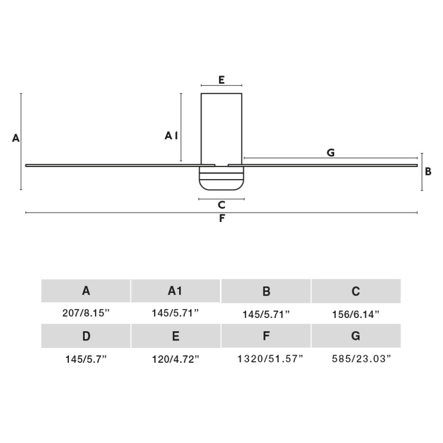 FARO 33828WT - Ventilatore da soffitto PUNT TUB M bianco diametro 132 cm Wi-Fi Tuya + telecomando