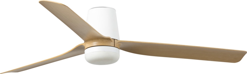 FARO 33829WT-1TW - Dimmbarer LED-Deckenventilator PUNT TUB M LED/18W/230V 3000/4200/6500K braun/weiß d 132 cm Wi-Fi Tuya + Fernbedienung
