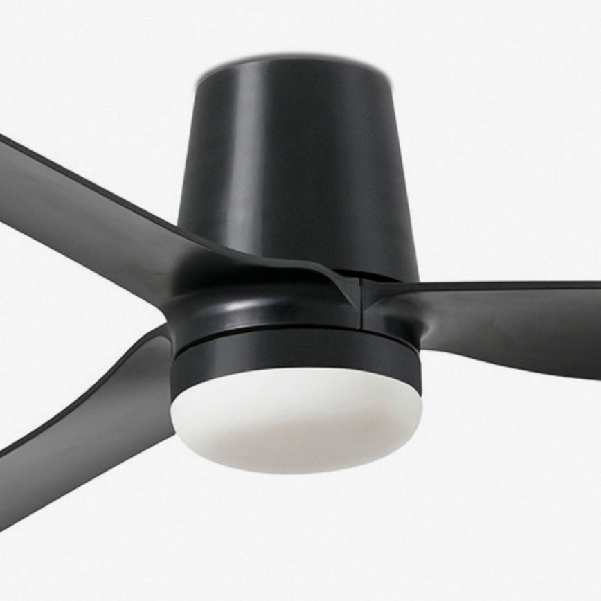 FARO 33830-1TW - Ventilateur de plafond à intensité variable PUNT TUB M LED/18W/230V 3000/4200/6500K d. 130 cm noir + Télécommande