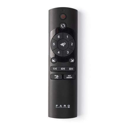 FARO 33830-1TW - Ventilateur de plafond à intensité variable PUNT TUB M LED/18W/230V 3000/4200/6500K d. 130 cm noir + Télécommande