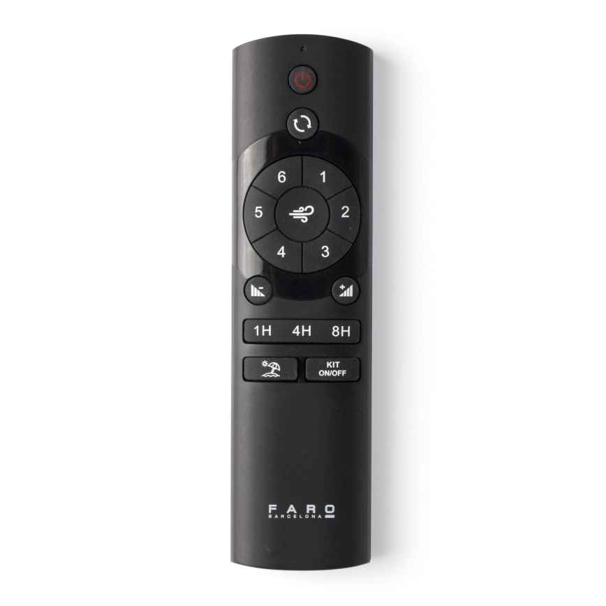 FARO 33830-1TW - Ventilateur de plafond à intensité variable PUNT TUB M LED/18W/230V 3000/4200/6500K d. 130 cm noir + Télécommande