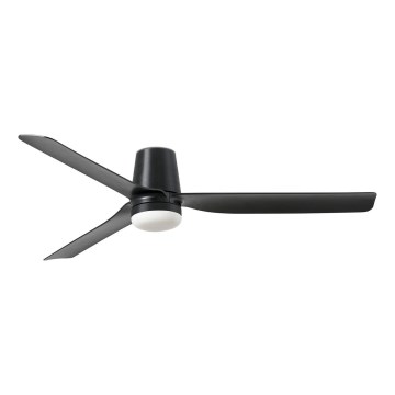 FARO 33830-1TW - Ventilateur de plafond à intensité variable PUNT TUB M LED/18W/230V 3000/4200/6500K d. 130 cm noir + Télécommande