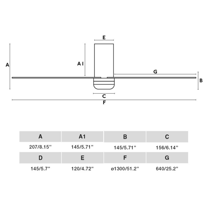FARO 33830 - Ventilatore da soffitto PUNT TUB M nero diametro 130 cm + telecomando