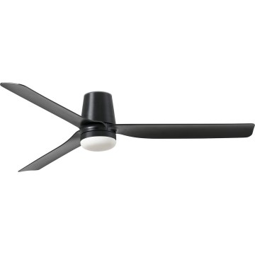 FARO 33830WT-1TW - Ventilatore da soffitto dimmerabile a LED PUNT TUB M LED/18W/230V 3000/4200/6500K nero diametro 132 cm Wi-Fi Tuya + telecomando