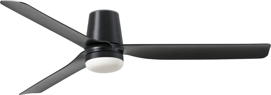 FARO 33830WT-1TW - Ventilatore da soffitto dimmerabile a LED PUNT TUB M LED/18W/230V 3000/4200/6500K nero diametro 132 cm Wi-Fi Tuya + telecomando