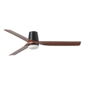 FARO 33831-1TW - Ventilateur de plafond à intensité variable PUNT TUB M LED/18W/230V 3000/4200/6500K d. 130 cm marron/noir + Télécommande