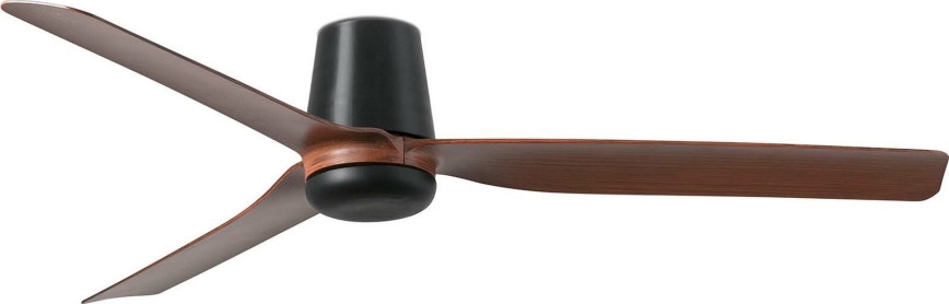 FARO 33831WT - Ventilatore da soffitto PUNT TUB M marrone/nero diametro 132 cm Wi-Fi Tuya + telecomando
