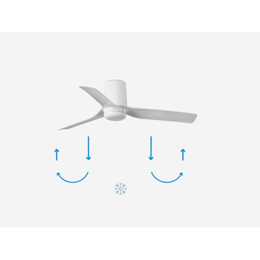 FARO 33832 - Ventilatore da soffitto MINI PUNT TUB S bianco diametro 90 cm + telecomando