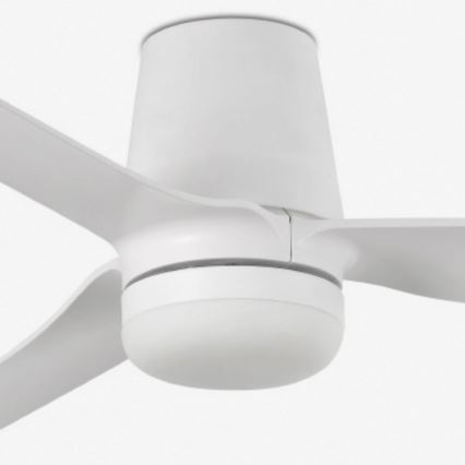 FARO 33832WT-1TW - Ventilatore da soffitto dimmerabile a LED MINI PUNT TUB S LED/10W/230V 2700/4000/6000K bianco diametro 90 cm Wi-Fi Tuya + telecomando