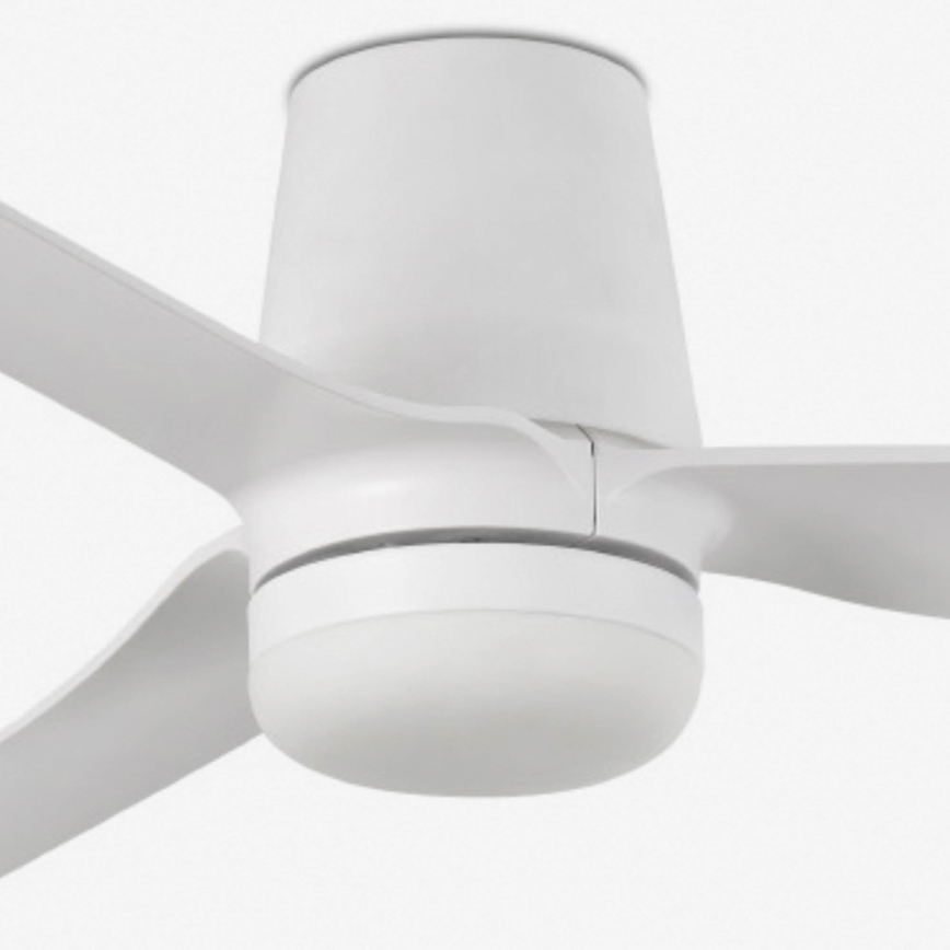 FARO 33832WT-1TW - Ventilatore da soffitto dimmerabile a LED MINI PUNT TUB S LED/10W/230V 2700/4000/6000K bianco diametro 90 cm Wi-Fi Tuya + telecomando