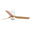 FARO 33833-1TW - Ventilateur de plafond à intensité variable MINI PUNT TUB S LED/10W/230V 2700/4000/6000K d. 90 cm marron/blanc + Télécommande
