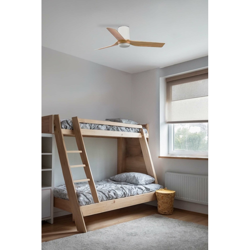 FARO 33833 - Deckenventilator MINI PUNT TUB S braun/weiß d 90 cm + Fernbedienung