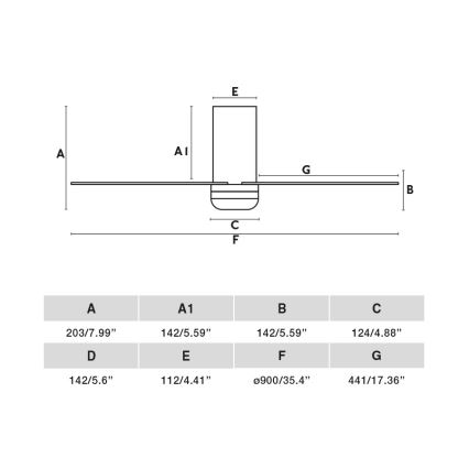 FARO 33833 - Deckenventilator MINI PUNT TUB S braun/weiß d 90 cm + Fernbedienung