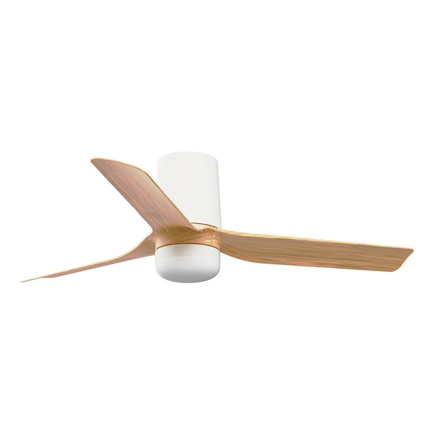 FARO 33833WT-1TW - Dimmbarer LED-Deckenventilator MINI PUNT TUB S LED/10W/230V 2700/4000/6000K braun/weiß d 90 cm Wi-Fi Tuya + Fernbedienung