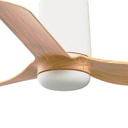 FARO 33833WT - Ventilatore da soffitto MINI PUNT TUB S marrone/bianco diametro 90 cm Wi-Fi Tuya + telecomando